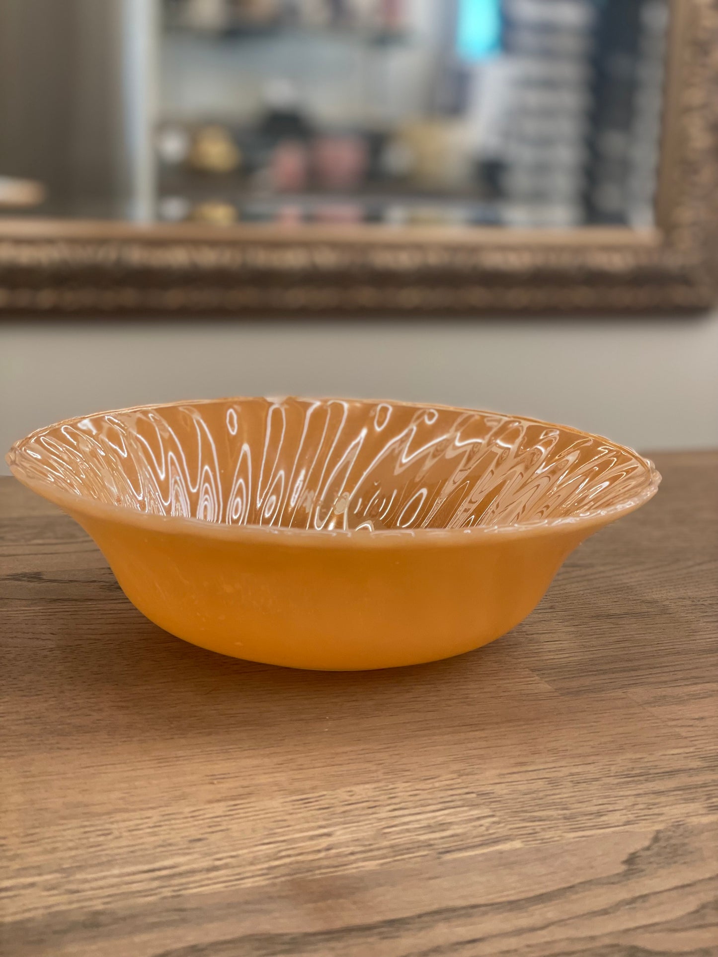 Swirl Peach Serving Bowl