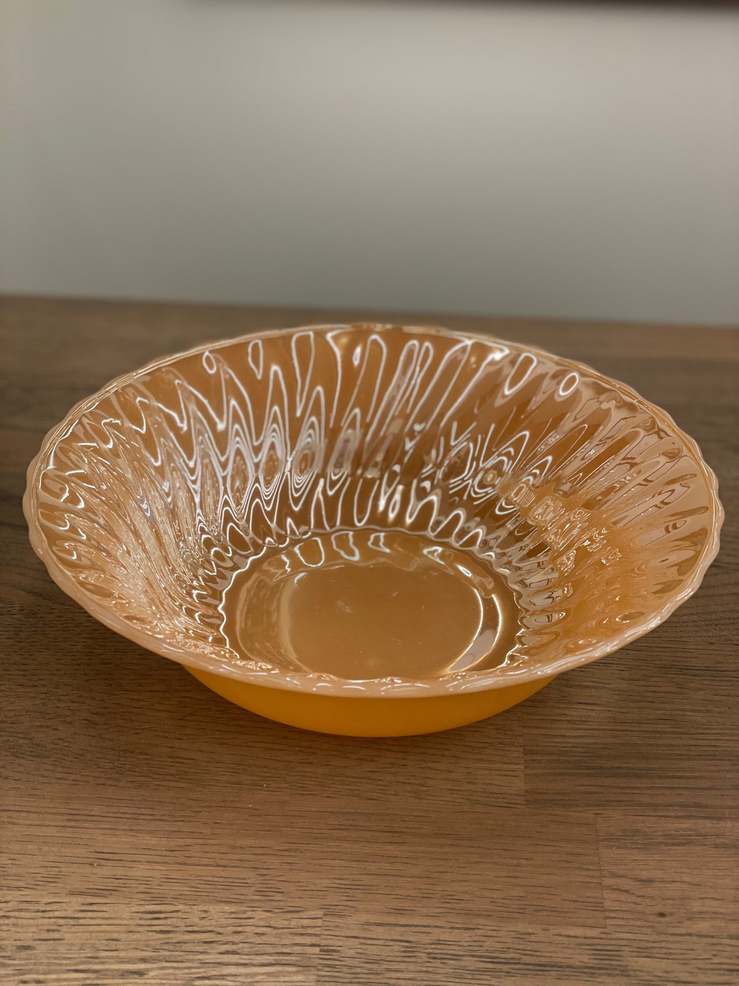 Swirl Peach Serving Bowl