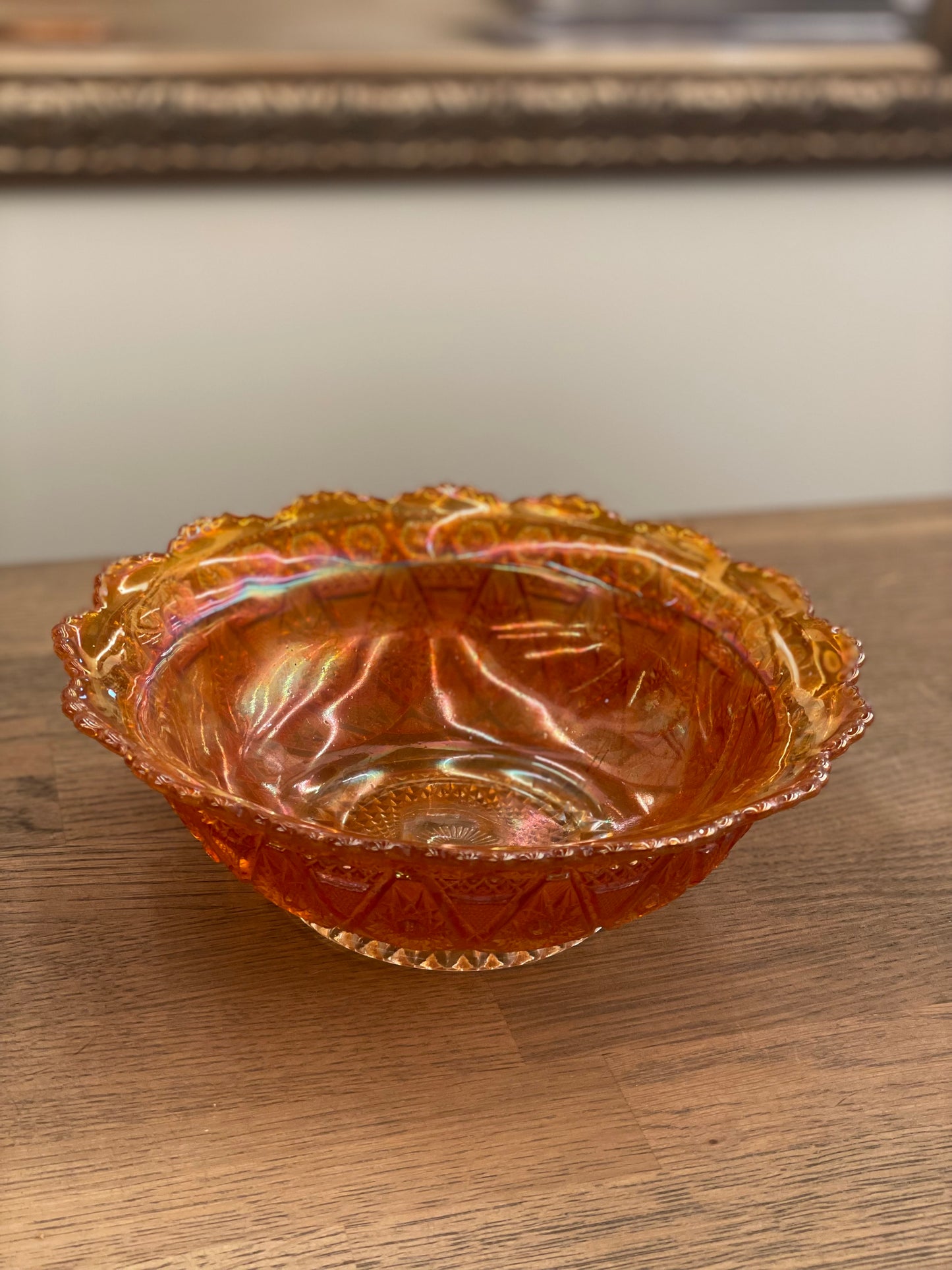 Marigold Carnival Glass Bowl