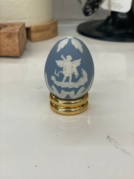 VTG. F.M BLUE/WHITE EGG