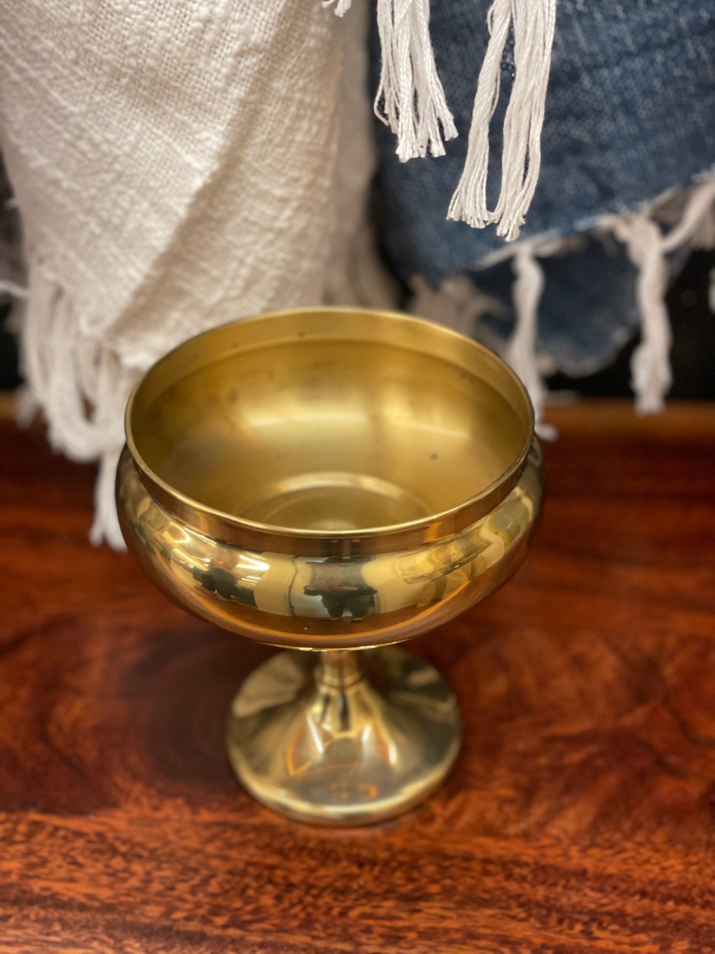 Brass Pedestal Compote