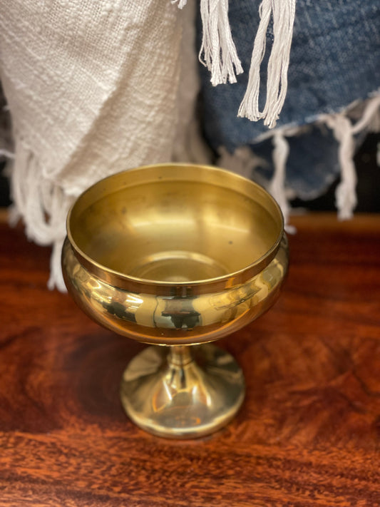 Brass Pedestal Compote