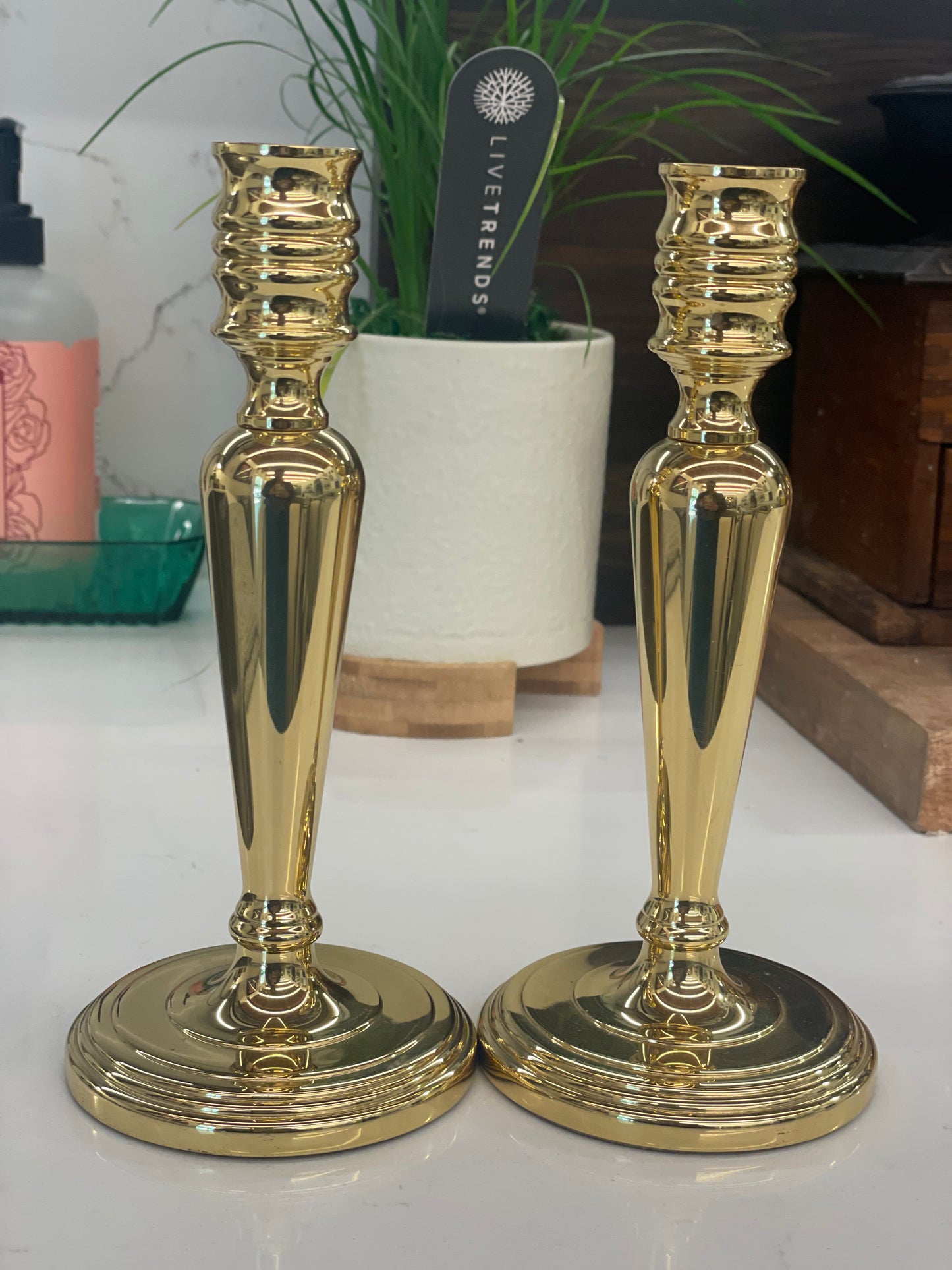 Vtg. Baldwin Brass Candlestick Holders (2)