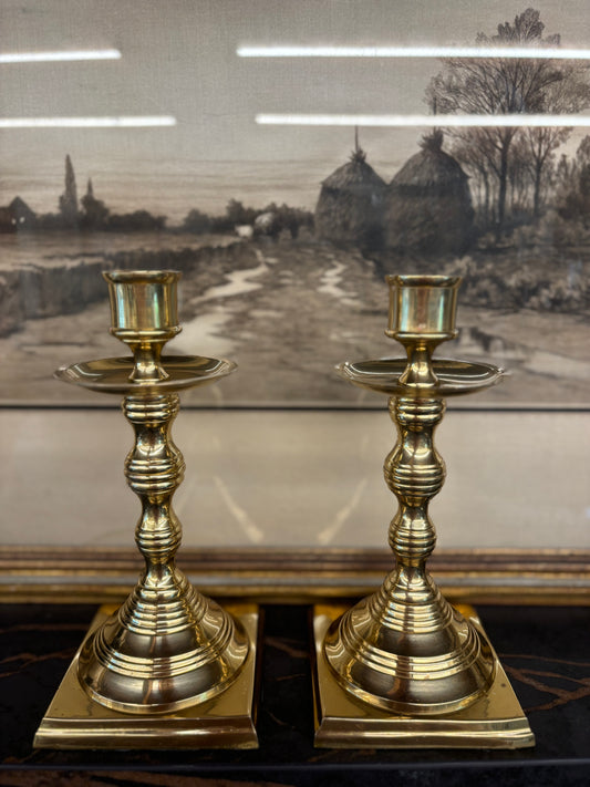 Brass Candlestick Holders (2)