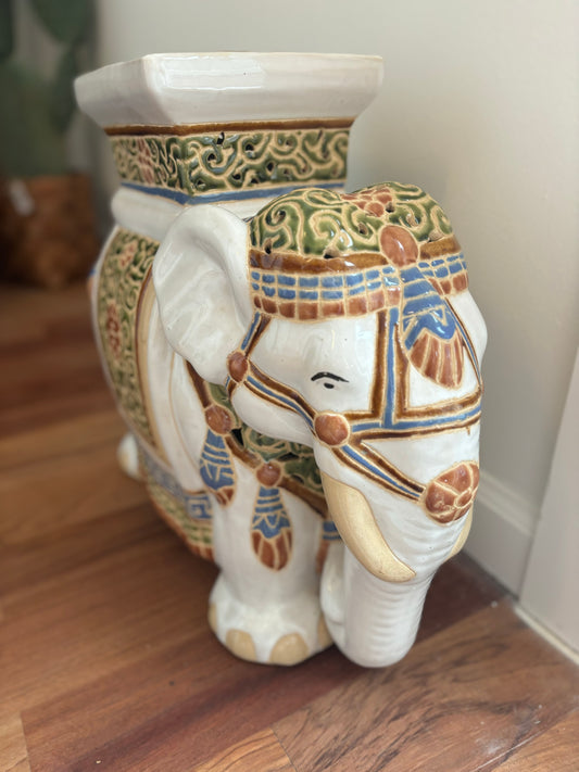 Ceramic Elephant Plant Stand