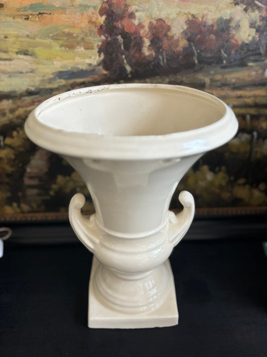 White Urn Shaped Vase/Planter