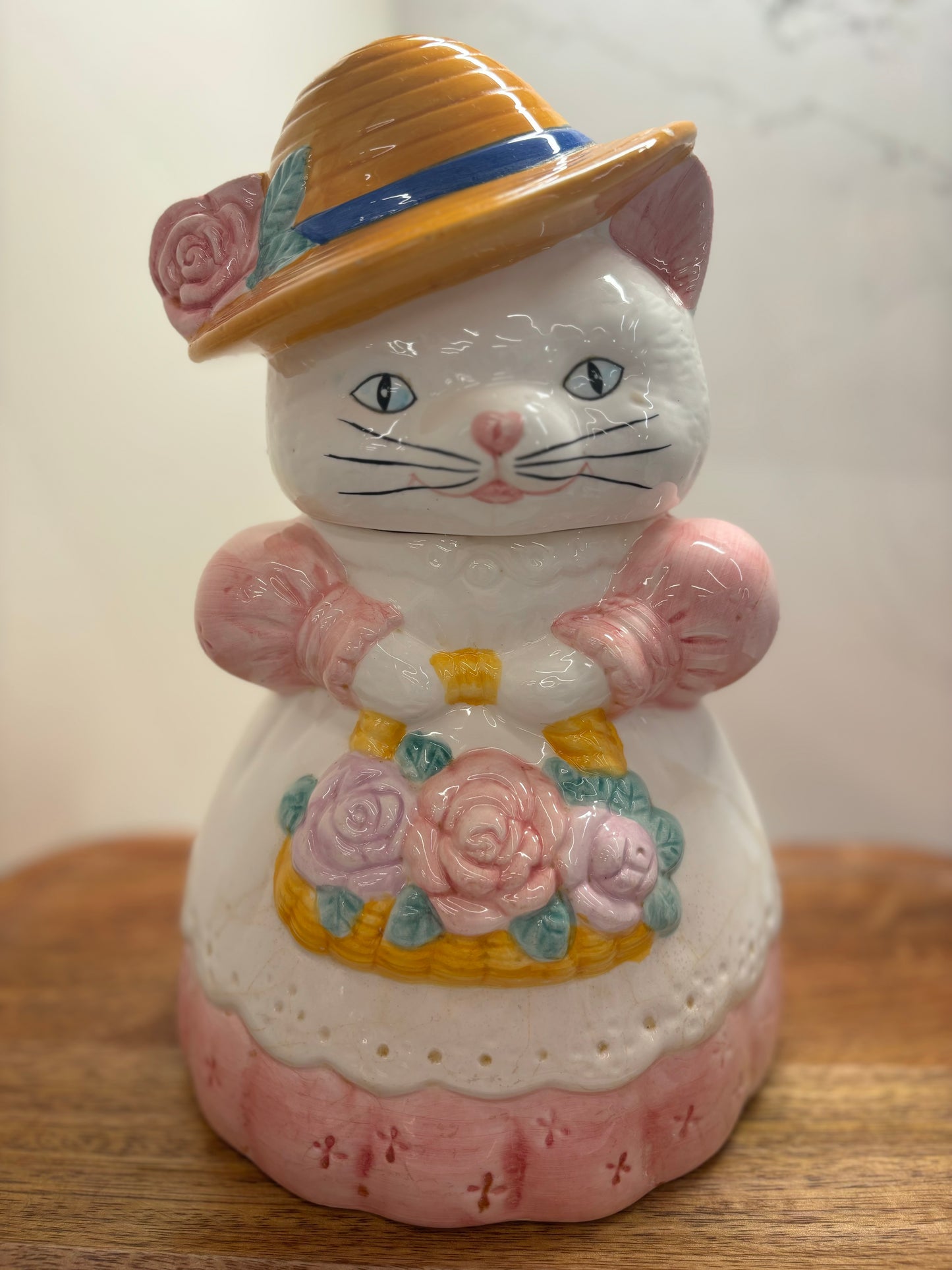 Vtg. Cat Cookie Jar