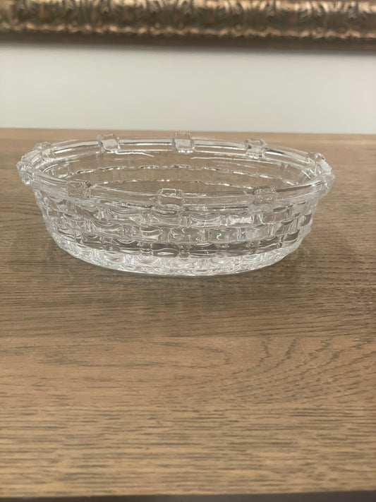 Crystal Basket Candy Dish