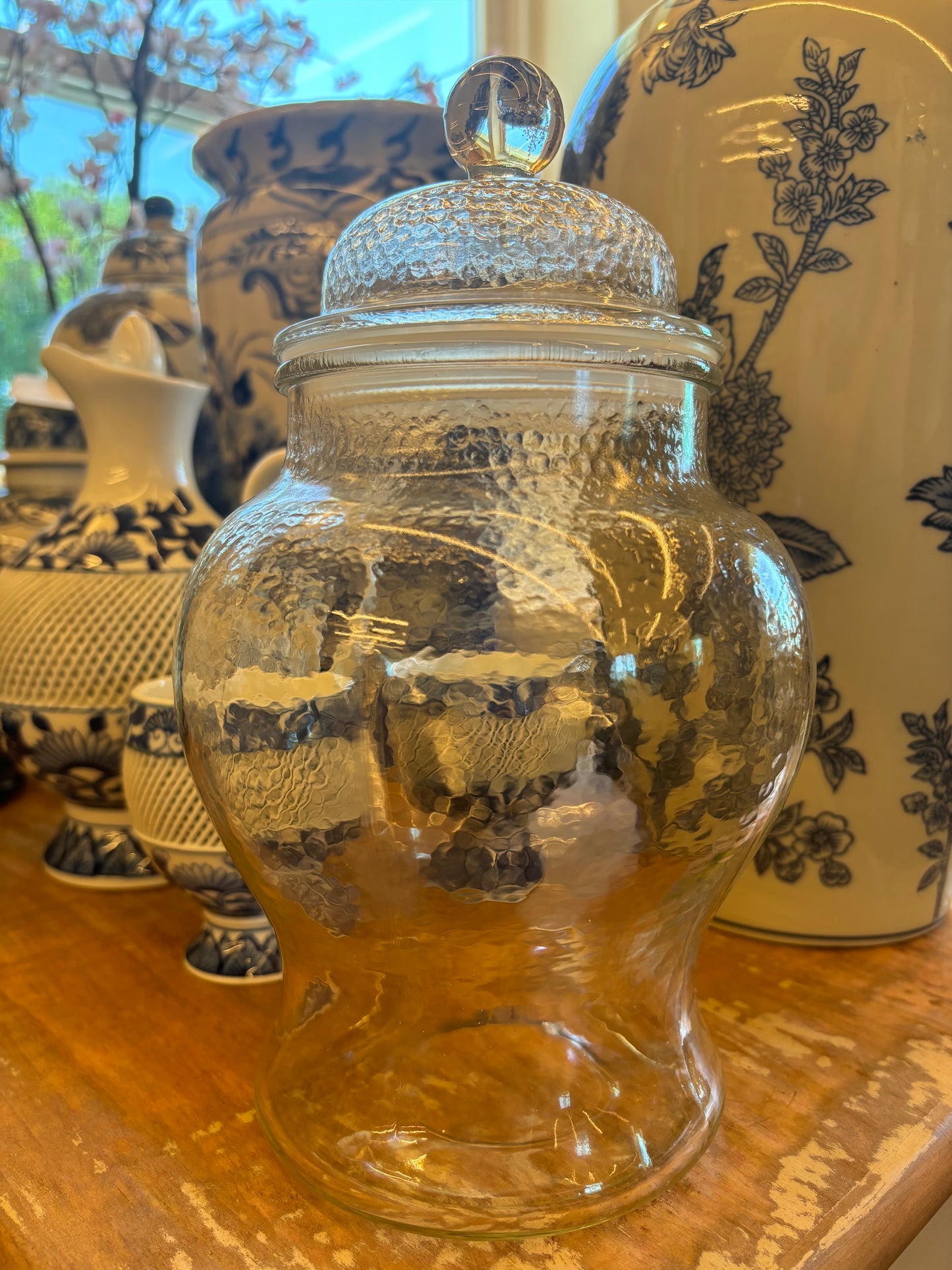 Glass Apothecary Clear Jar w/Lid