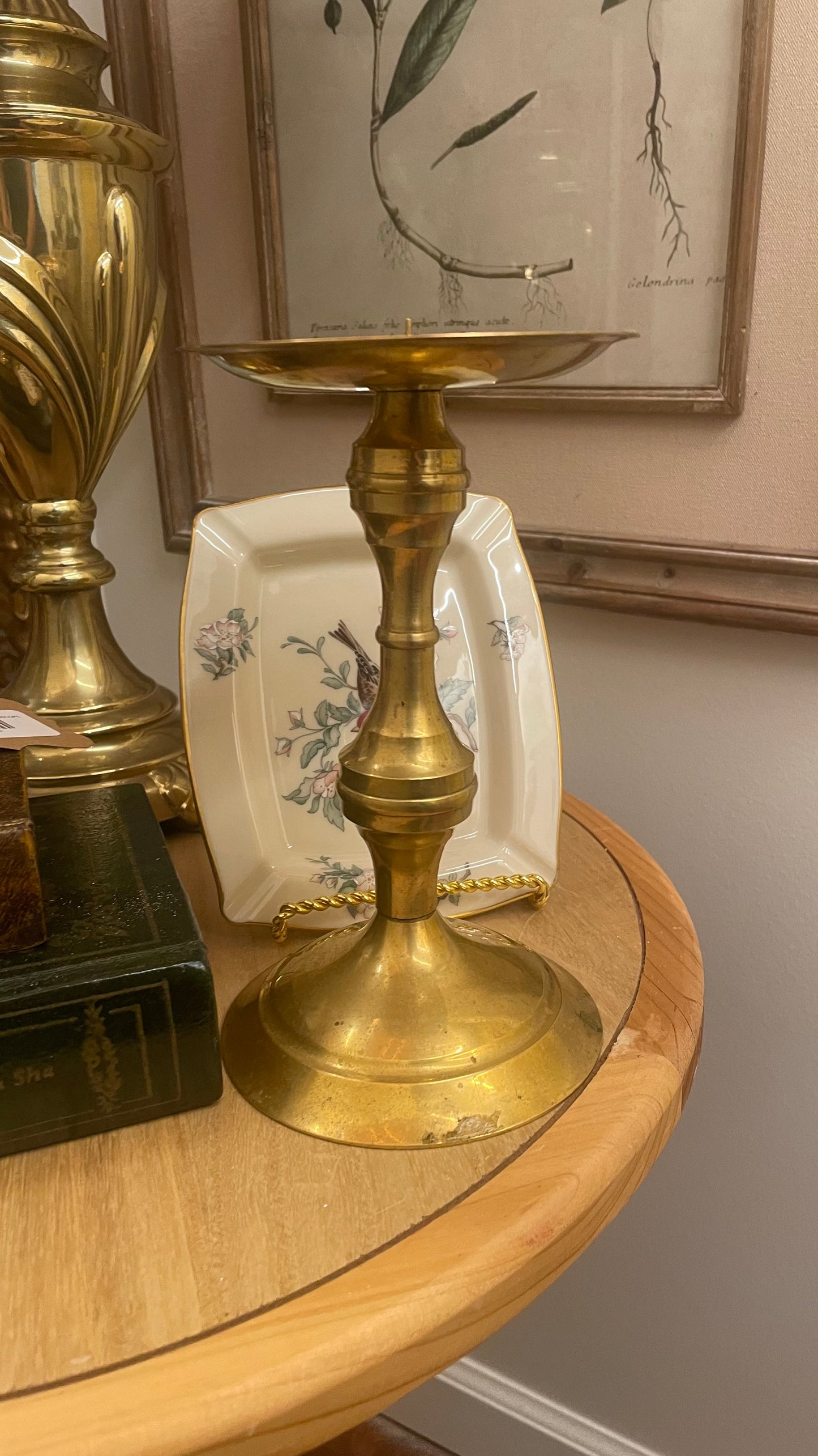 Large Brass Candle Holder