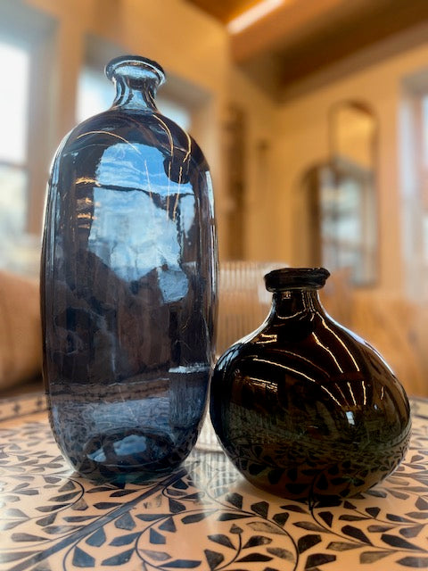 Blue Glass Vase (Tall)