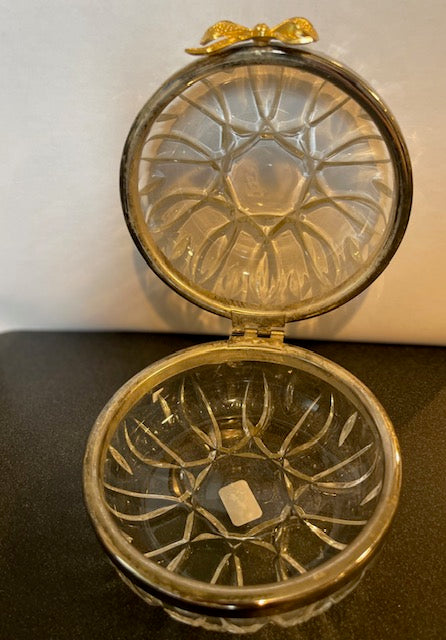 Vtg. Glass Trinket Box