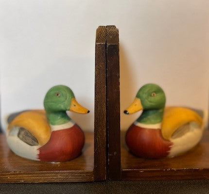 Vtg. Duck Bookends