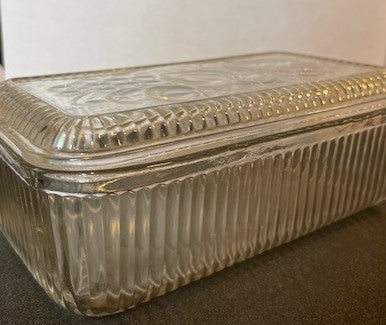 Vtg. Glass Refrigerator Dish