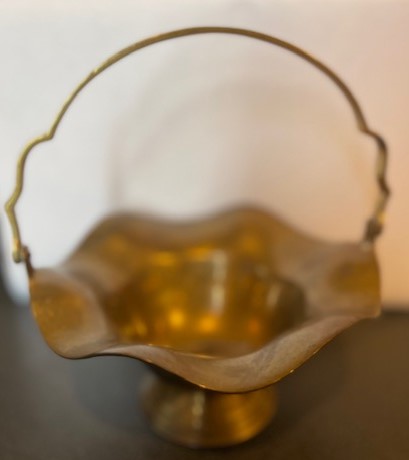 Brass Basket Dish