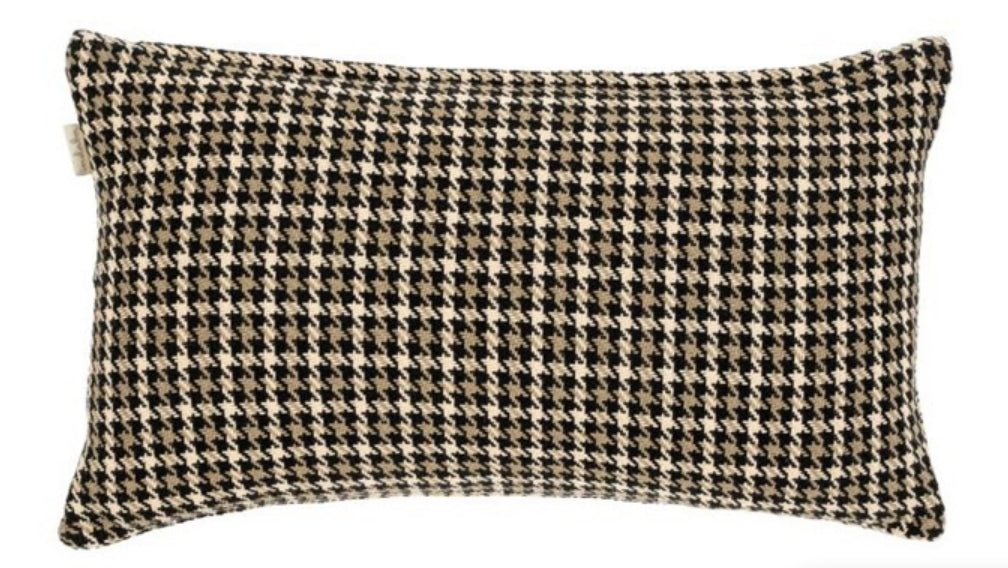 Brown Houndstooth Pillow