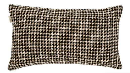 Brown Houndstooth Pillow