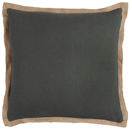 Gray and Jute Pillow