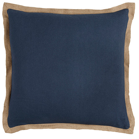 Blue and Jute Pillow