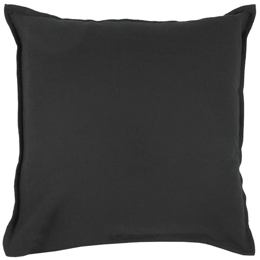 Solid Black Cotton Pillow