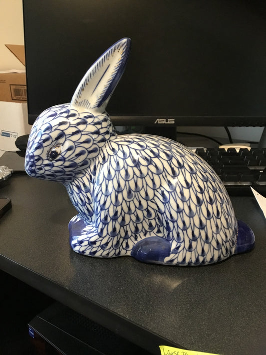 Blue & White Bunny