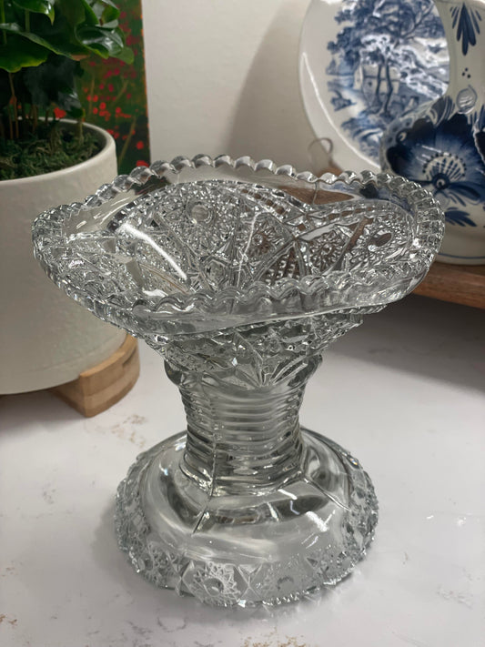 Vtg. Goblet Style Pedestal Bowl