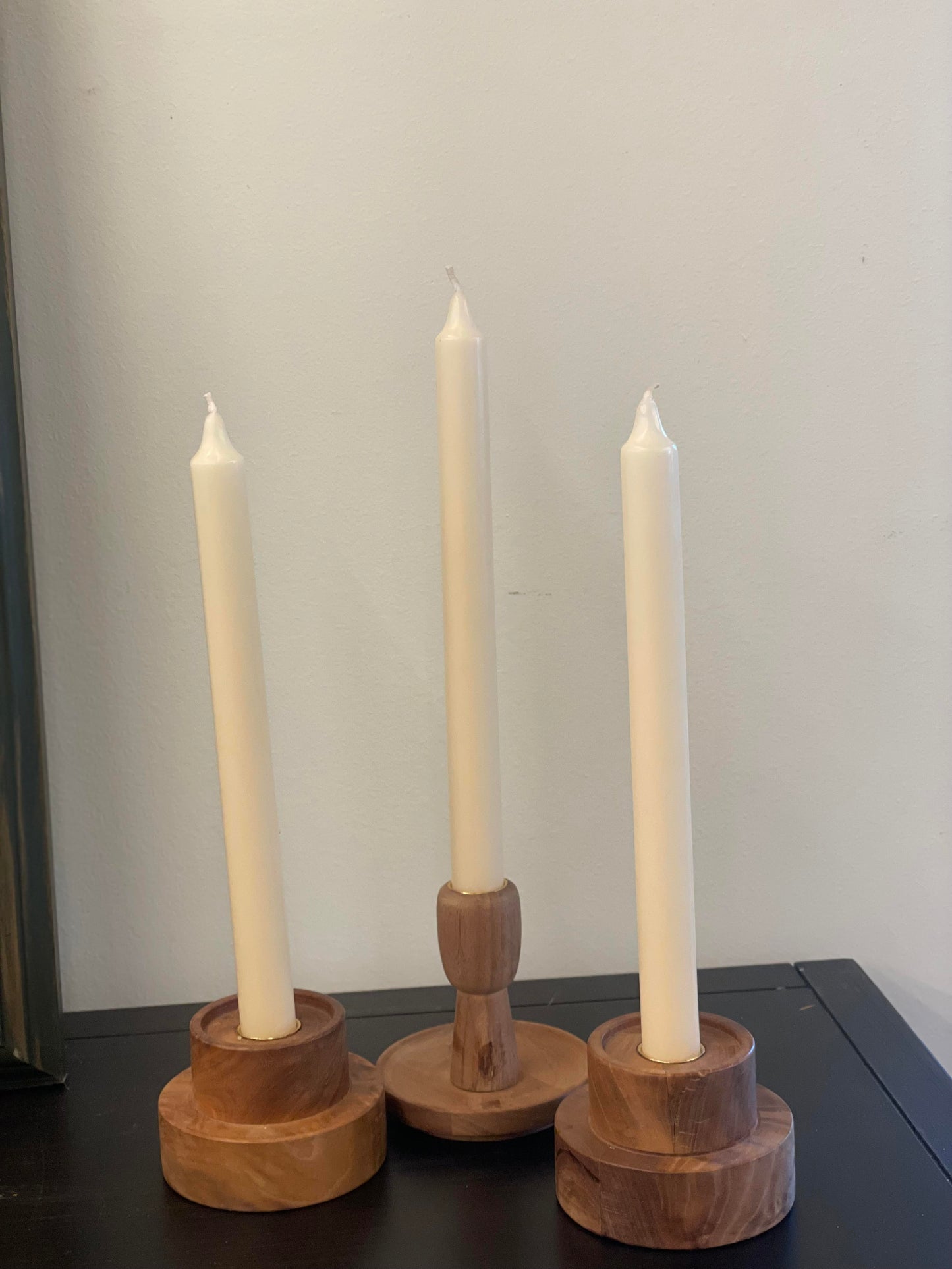 Wooden Candlestick Holder