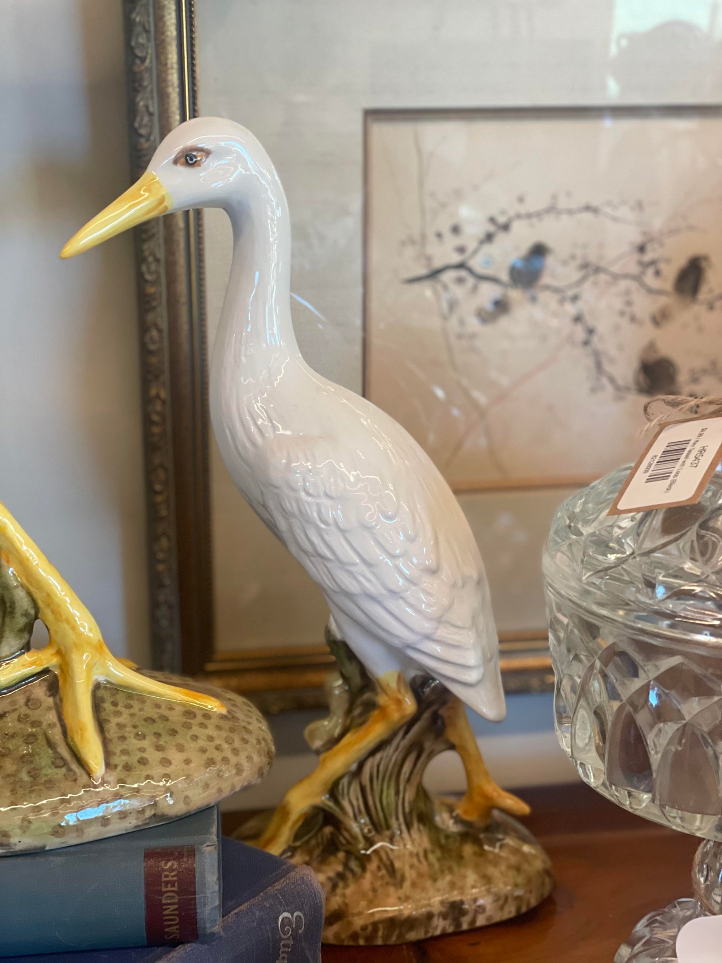 Pair of Ceramic Egrets