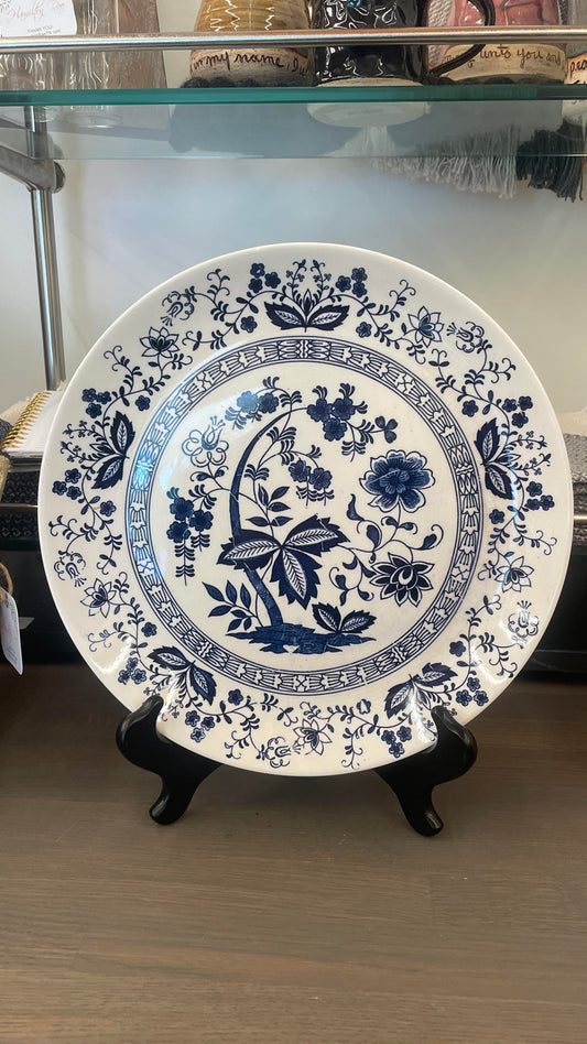 Vintage Blue Onion Plate