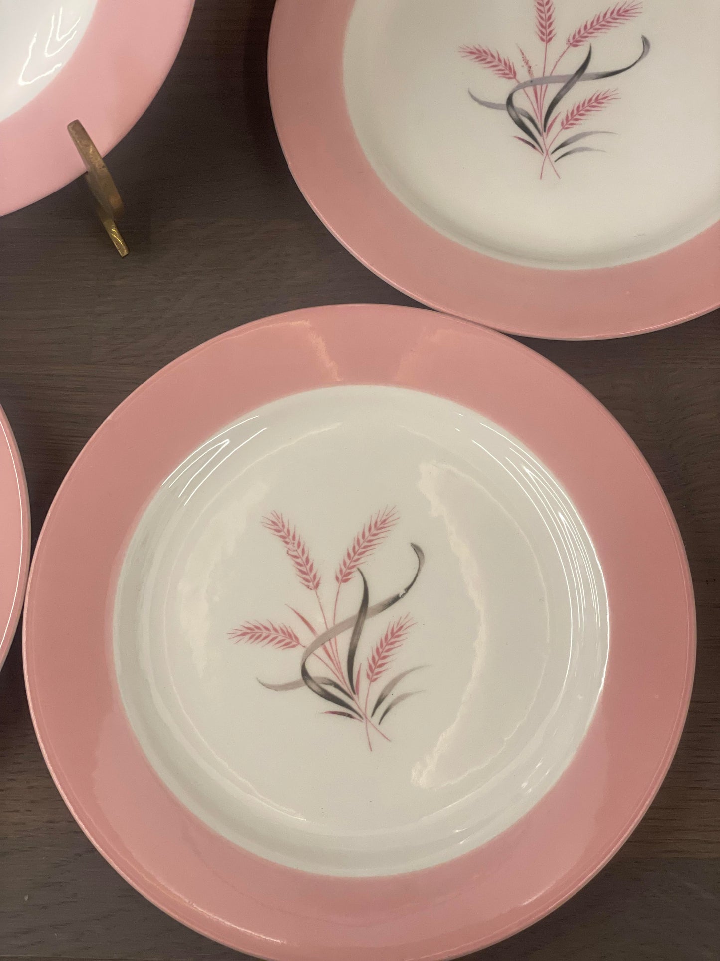 4 Vtg. Pink Radiance Plates