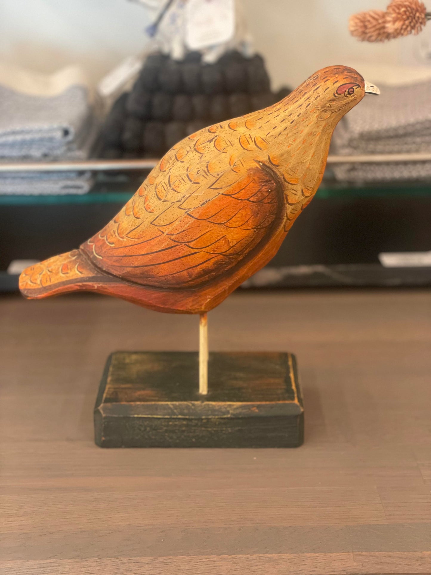 Carved and Painted Bird