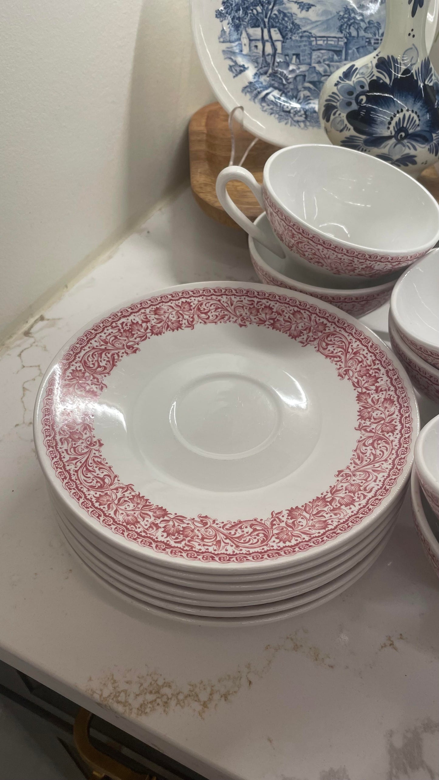 7 Laveno Cups and Saucers