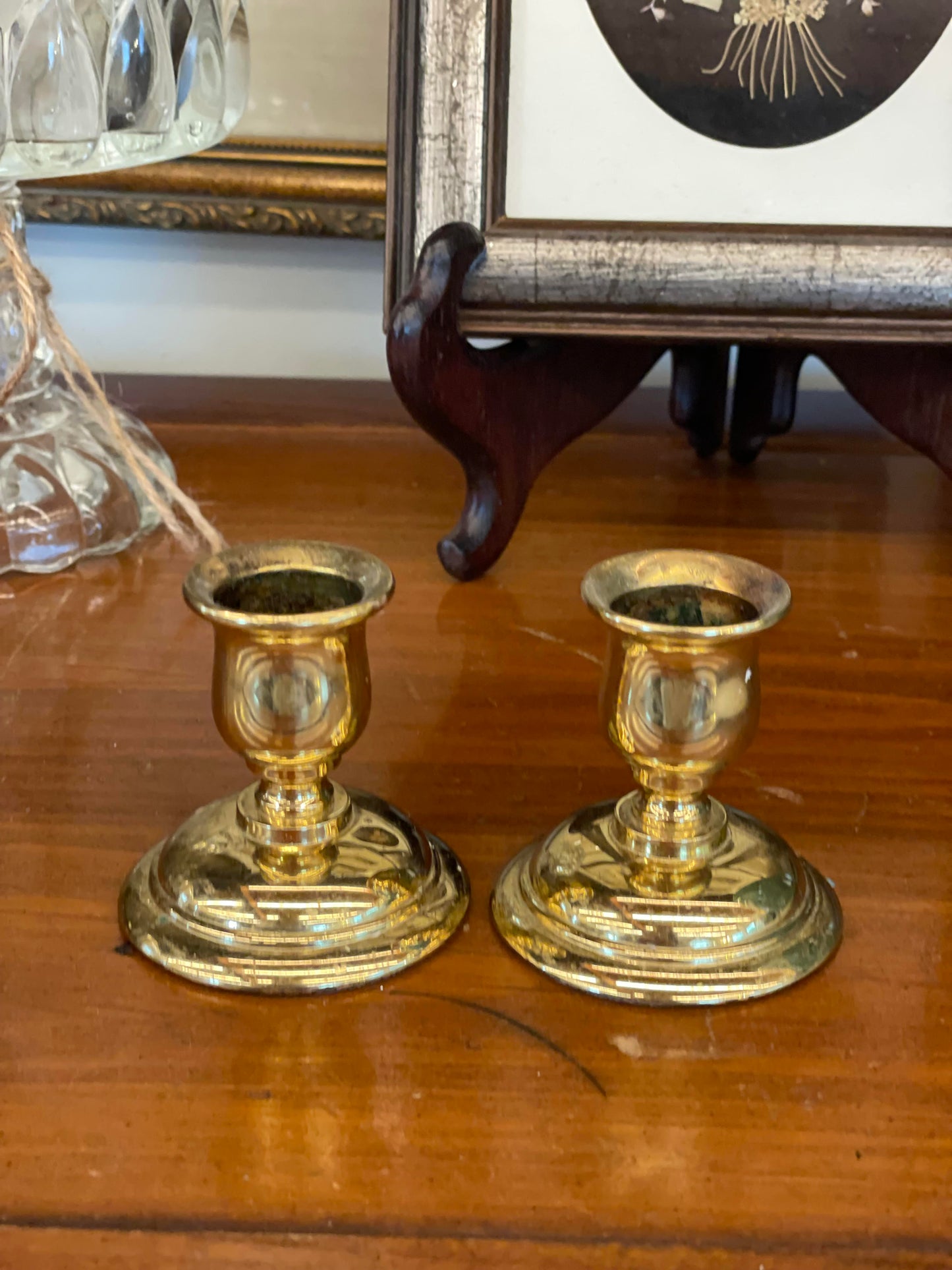 Set of Brass Candle Holders