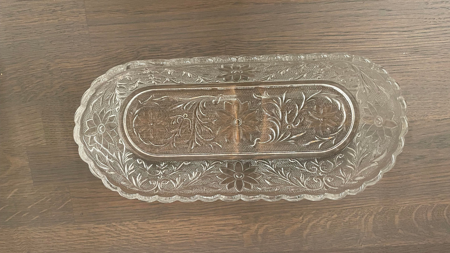 Vtg. Tiara Indiana Long Bowl