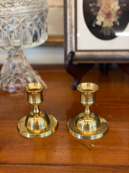 Brass Candlestick holders Set of 2