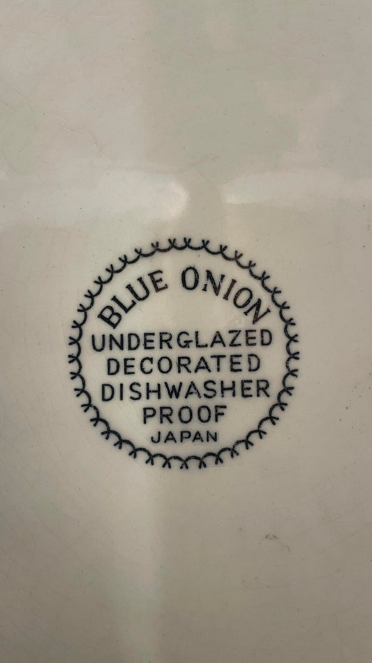 Vintage Blue Onion Plate