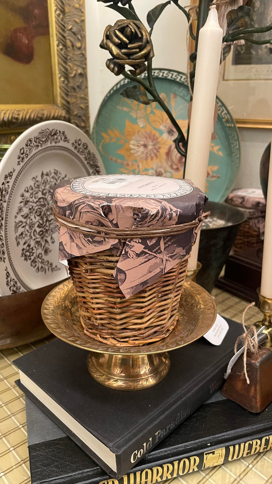 Etched Brass Pedestal Bowl