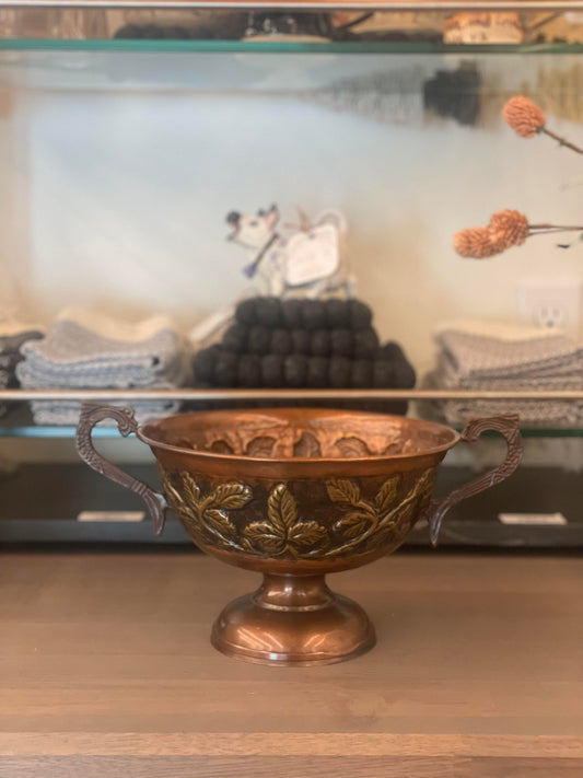 Copper Pedestal Bowl