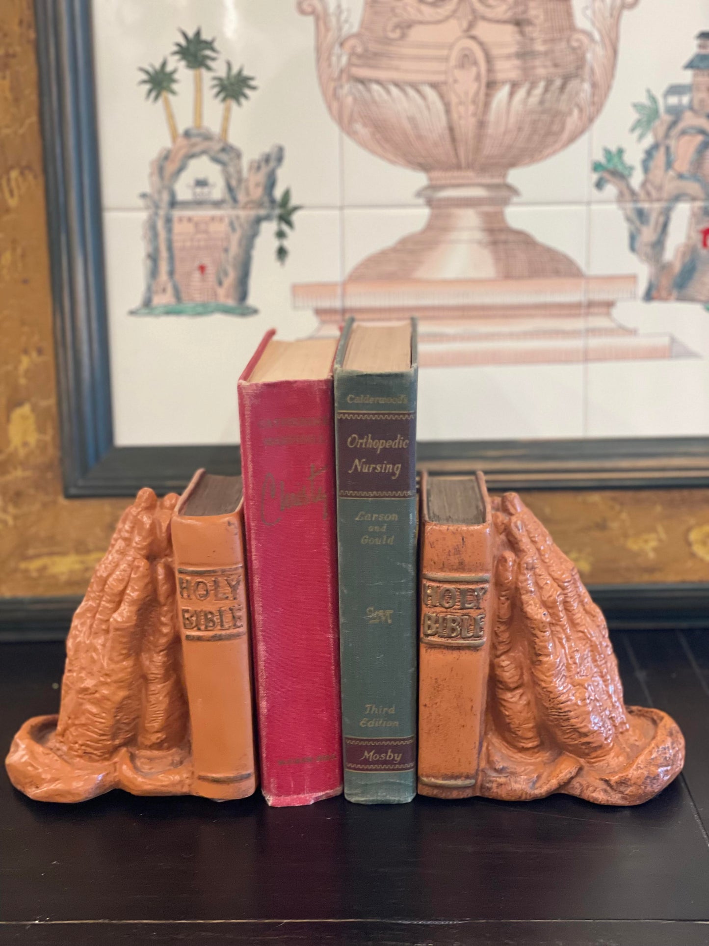 Vintage Praying Hands Bookends