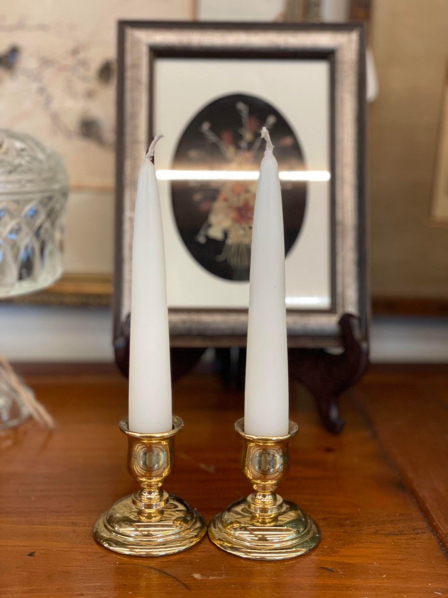 Set of Brass Candle Holders