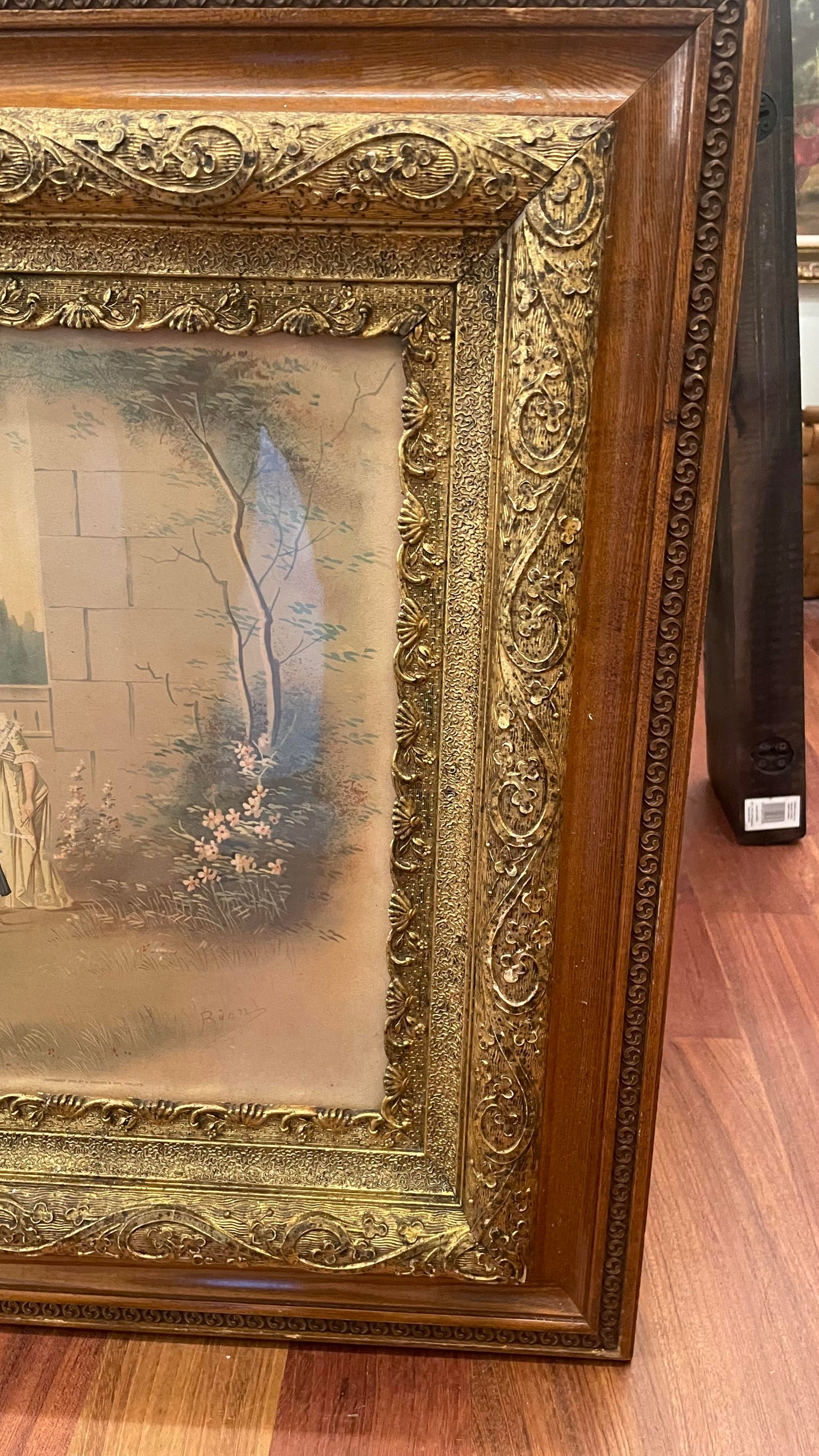 Vtg. Painting in Ornate Frame