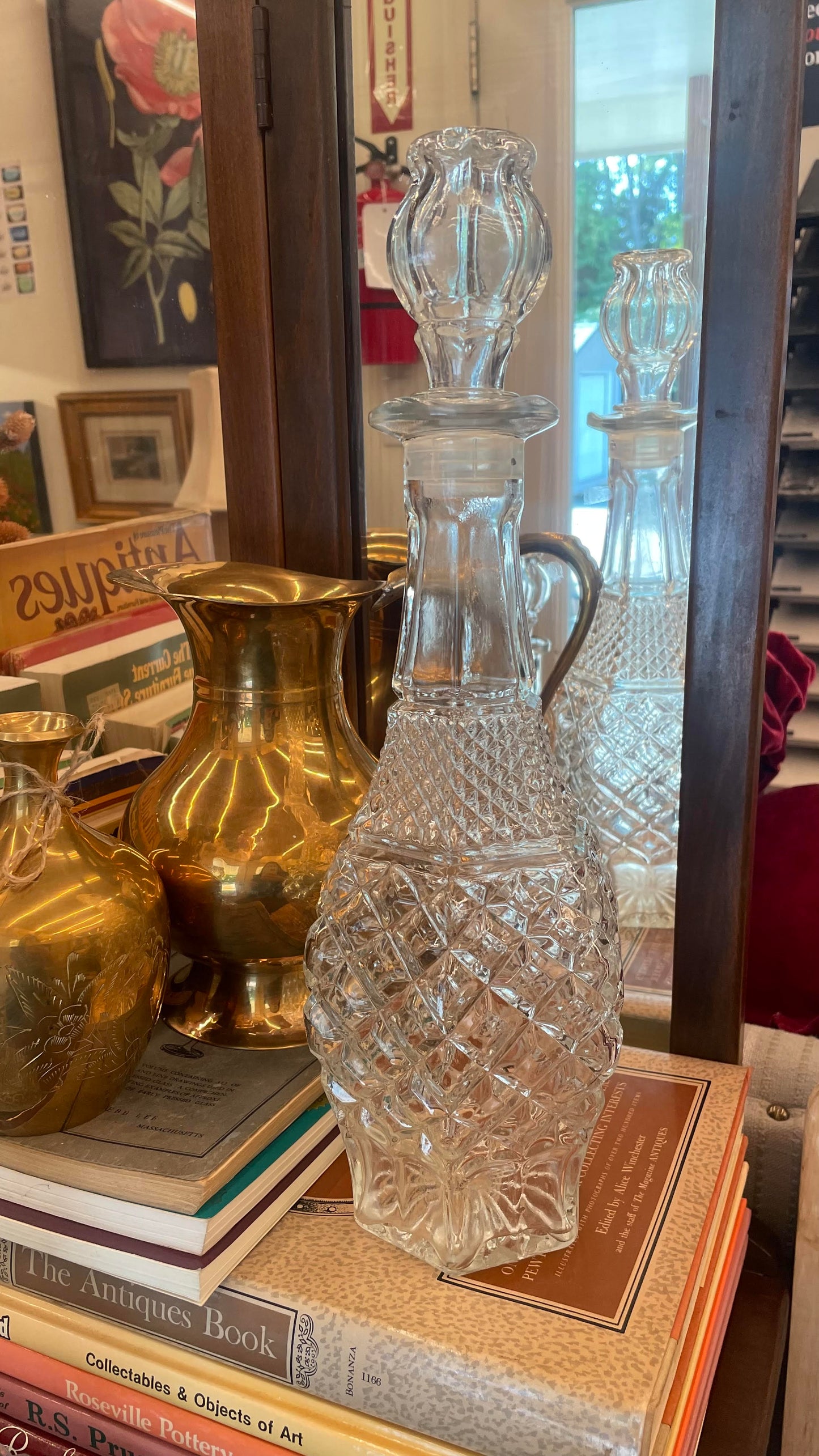 Vtg. Glass Decanter 14.5"