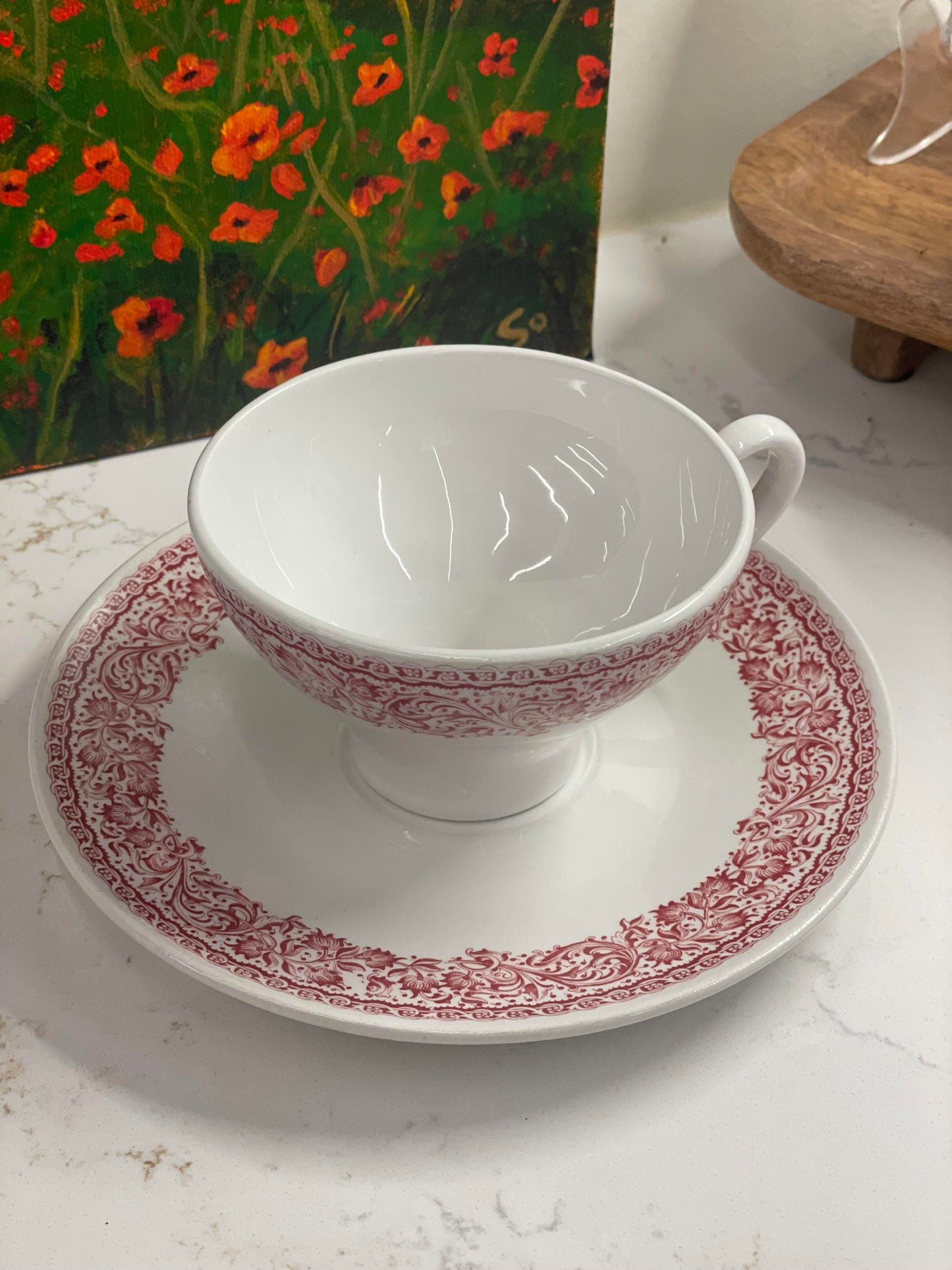 7 Laveno Cups and Saucers