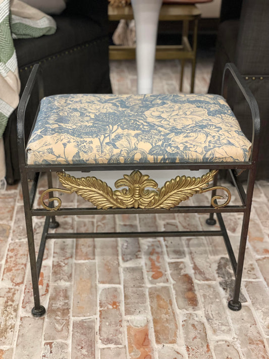 Vintage Upholstered Bench