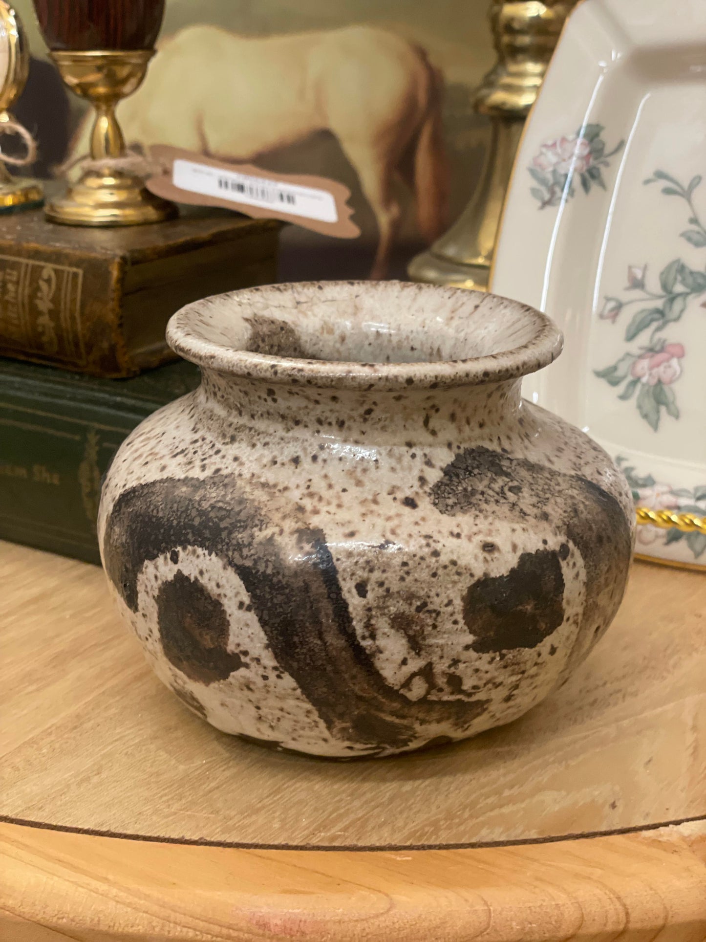 Brown and Beige Pottery Vase