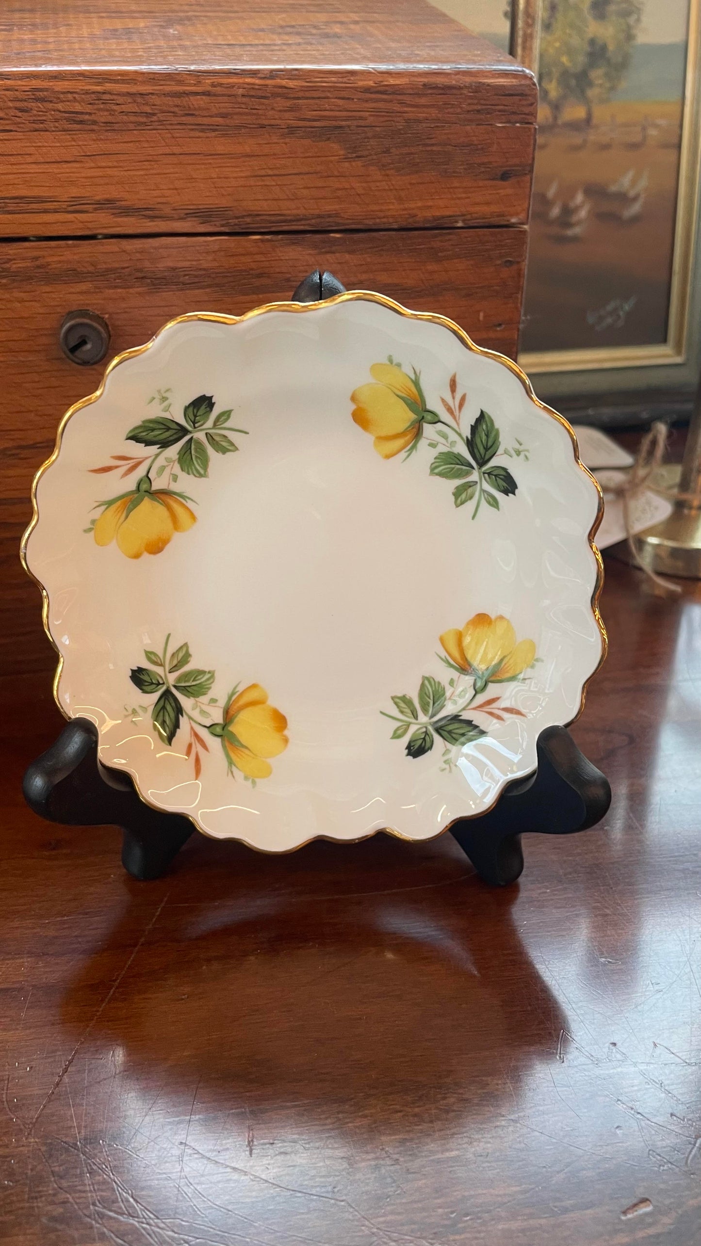 Yellow Adderley Flower Dish