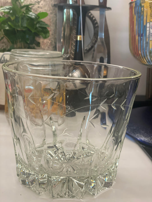 Etched Crystal Ice Bucket