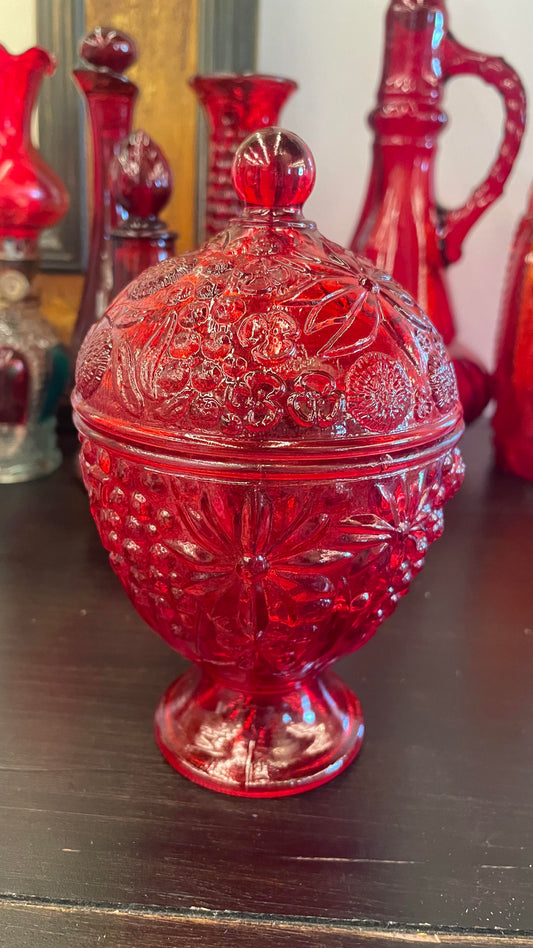 VTG. Red Candy Dish