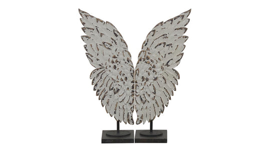 White Distressed Angel Wings
