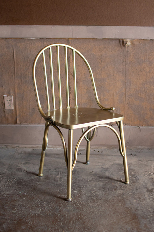 Chair with Brass Finish